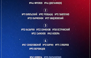 А вот и наш состав на первую игру с «Витебском»